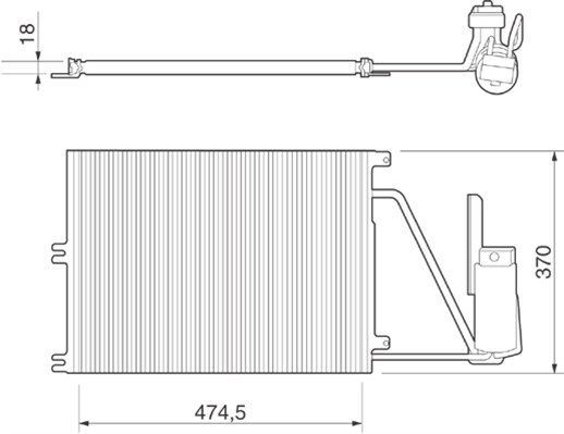 Airco condensor Magneti Marelli 350203220000