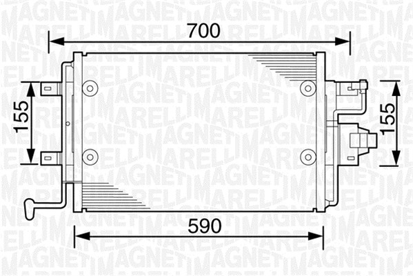 Airco condensor Magneti Marelli 350203238000