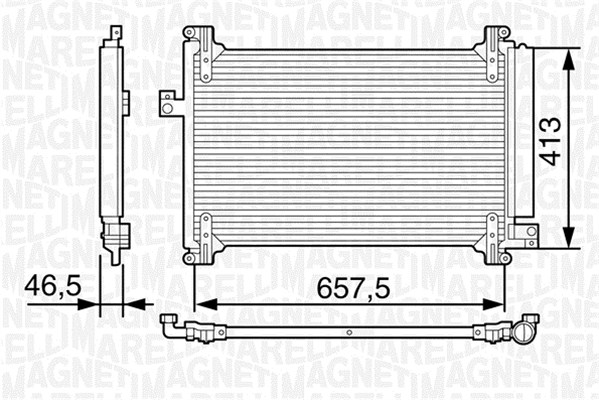 Airco condensor Magneti Marelli 350203242000