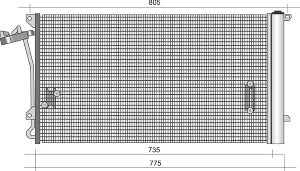 Airco condensor Magneti Marelli 350203345000
