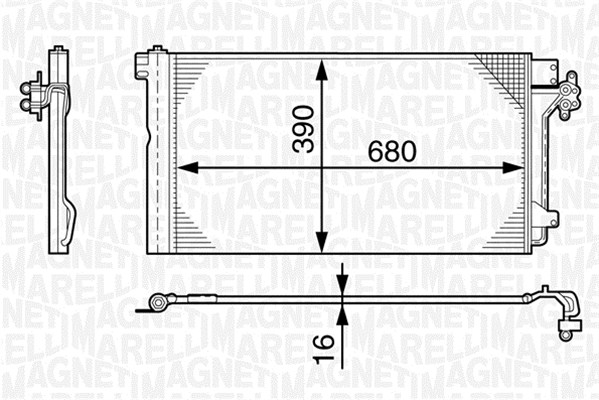 Airco condensor Magneti Marelli 350203478000