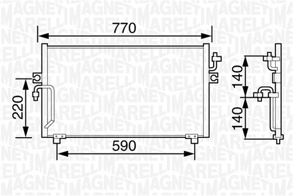 Airco condensor Magneti Marelli 350203481000