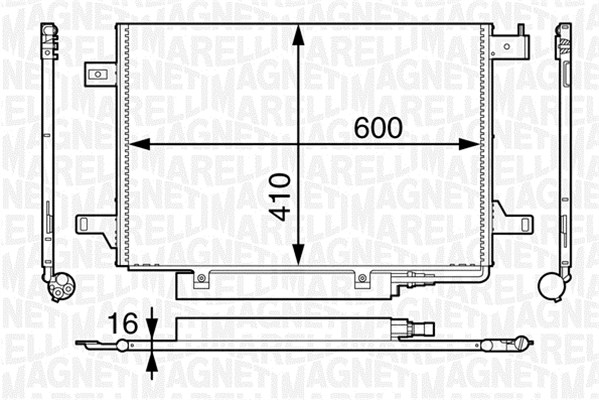 Airco condensor Magneti Marelli 350203606000