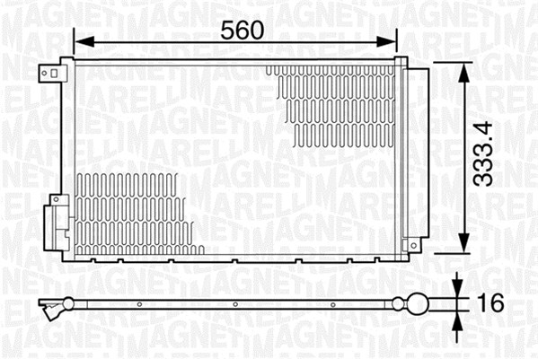 Airco condensor Magneti Marelli 350203620000