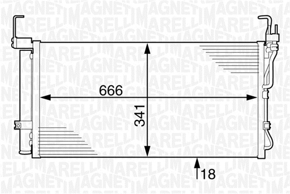 Airco condensor Magneti Marelli 350203625000