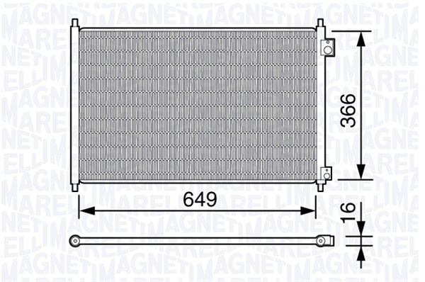 Airco condensor Magneti Marelli 350203663000