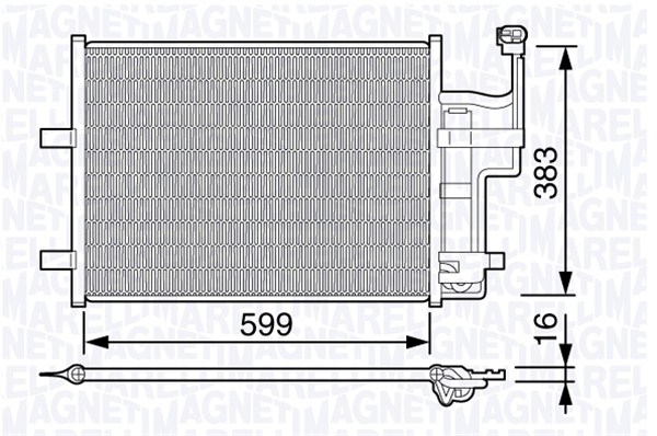 Airco condensor Magneti Marelli 350203667000