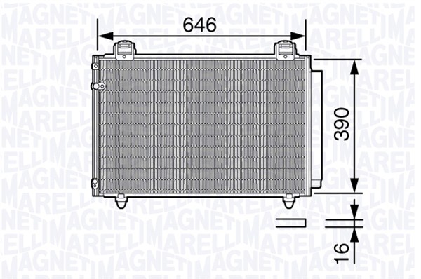 Airco condensor Magneti Marelli 350203686000