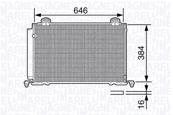 Airco condensor Magneti Marelli 350203689000