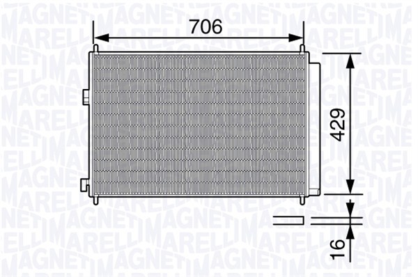 Airco condensor Magneti Marelli 350203690000