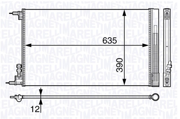 Airco condensor Magneti Marelli 350203713000