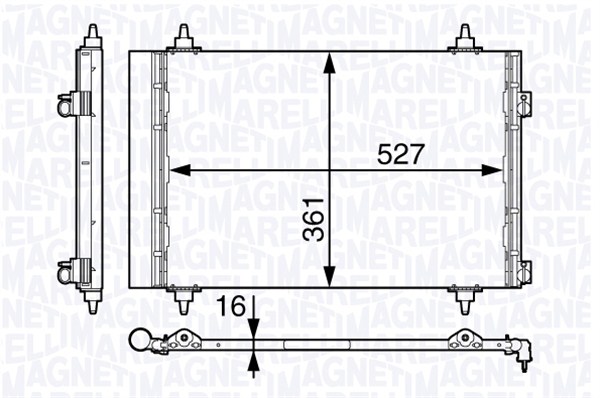 Airco condensor Magneti Marelli 350203714000