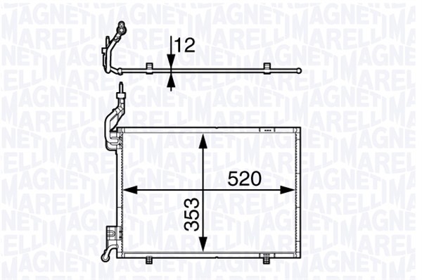 Airco condensor Magneti Marelli 350203719000