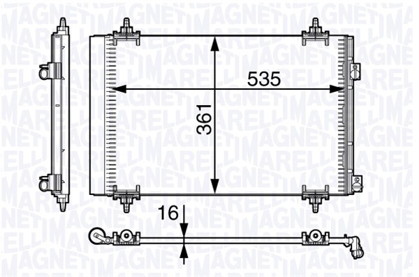 Airco condensor Magneti Marelli 350203721000