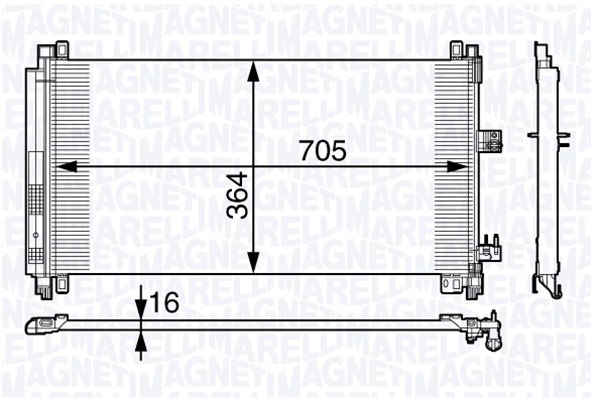 Airco condensor Magneti Marelli 350203724000