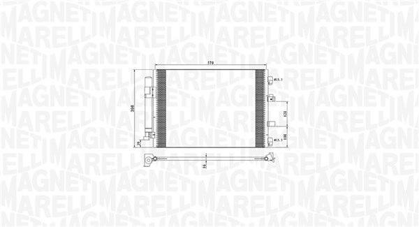 Airco condensor Magneti Marelli 350203773000