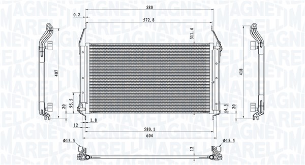 Airco condensor Magneti Marelli 350203801000