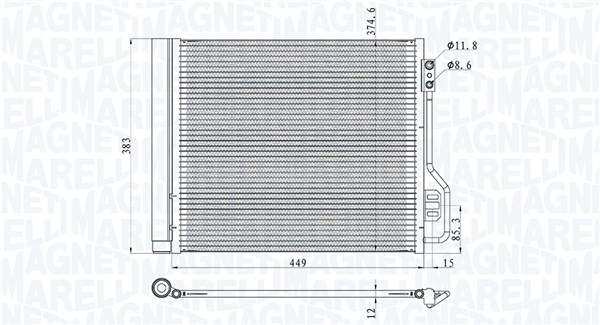 Airco condensor Magneti Marelli 350203854000