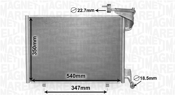 Airco condensor Magneti Marelli 350203870000