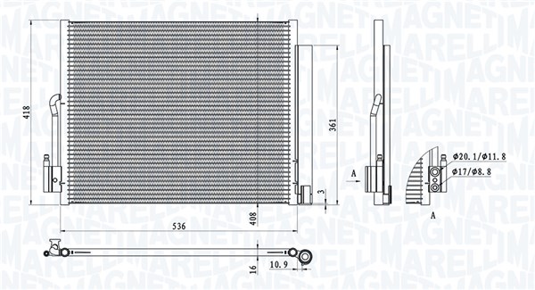 Airco condensor Magneti Marelli 350203872000