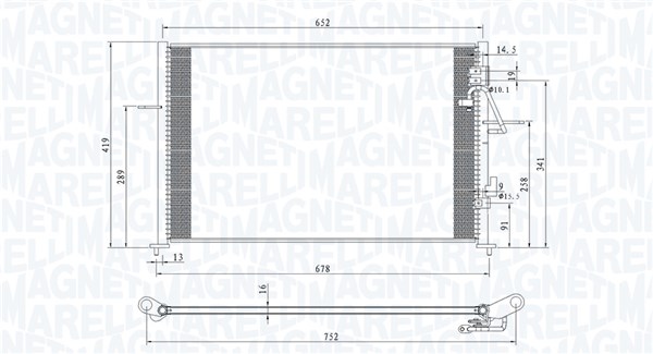 Airco condensor Magneti Marelli 350203878000