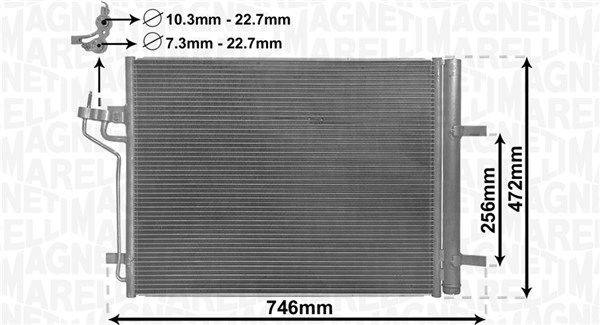 Airco condensor Magneti Marelli 350203880000