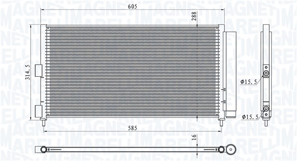 Airco condensor Magneti Marelli 350203881000