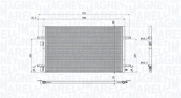 Magneti Marelli Airco condensor 350203901000