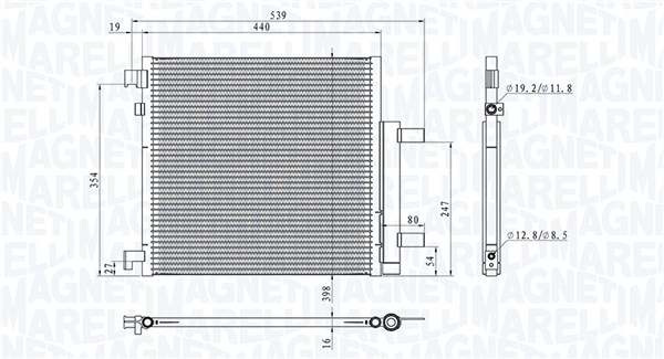 Airco condensor Magneti Marelli 350203908000