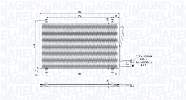 Airco condensor Magneti Marelli 350203913000