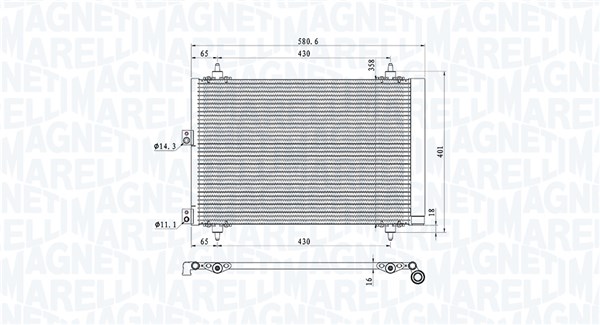 Magneti Marelli Airco condensor 350203920000