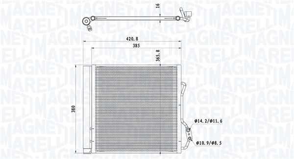 Airco condensor Magneti Marelli 350203921000