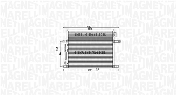 Airco condensor Magneti Marelli 350203967000