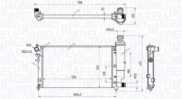 Radiateur Magneti Marelli 350213181300