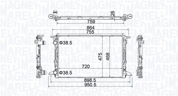 Radiateur Magneti Marelli 350213208900