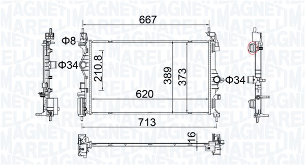 Radiateur Magneti Marelli 350213209300