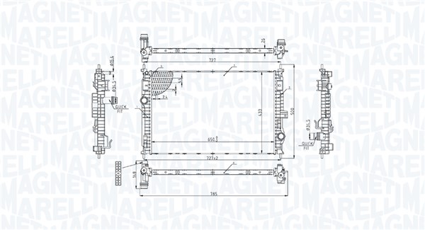Radiateur Magneti Marelli 350213221800