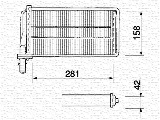 Kachelradiateur Magneti Marelli 350218061000