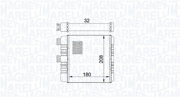 Kachelradiateur Magneti Marelli 350218418000