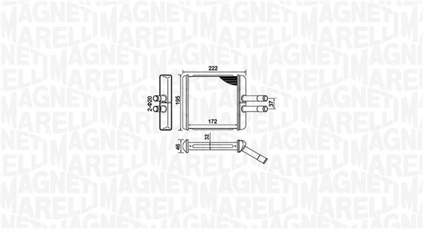 Kachelradiateur Magneti Marelli 350218429000