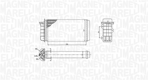 Kachelradiateur Magneti Marelli 350218441000