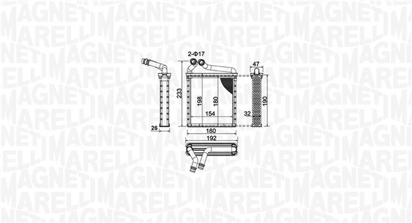 Kachelradiateur Magneti Marelli 350218442000