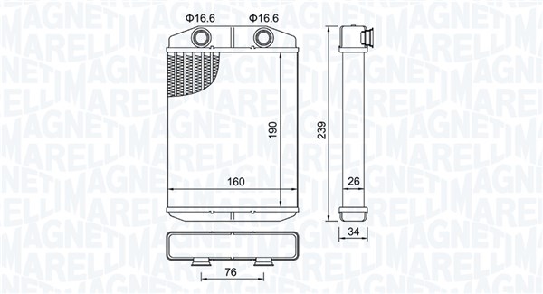 Kachelradiateur Magneti Marelli 350218507000