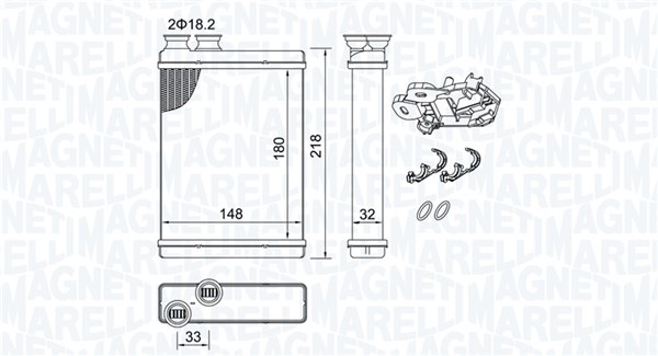 Kachelradiateur Magneti Marelli 350218515000