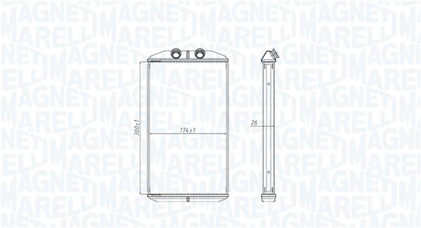 Kachelradiateur, interieurverwarming Magneti Marelli 350218522000