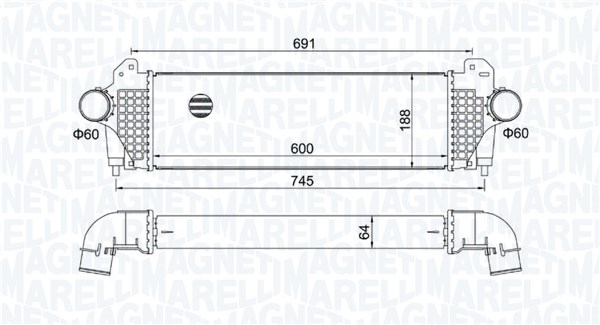 Interkoeler Magneti Marelli 351319205740