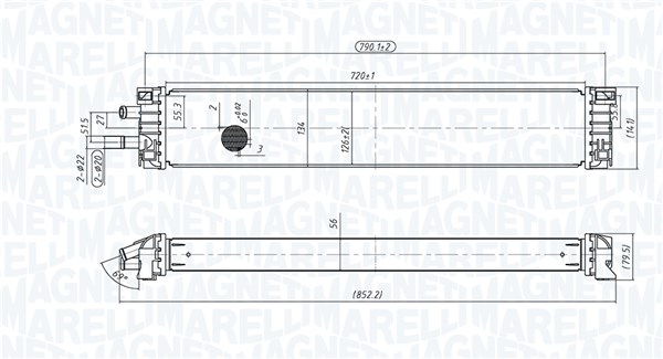 Intercooler, inlaatluchtkoeler Magneti Marelli 351319206270