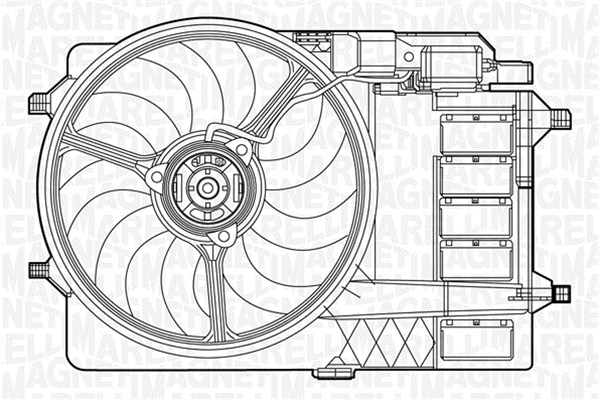 Ventilatorwiel-motorkoeling Magneti Marelli 069422279010