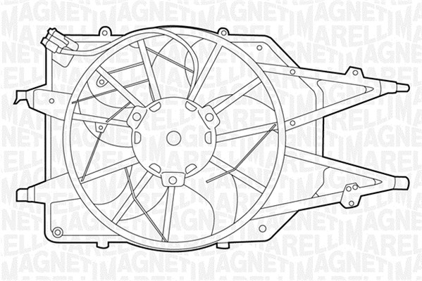 Ventilatorwiel-motorkoeling Magneti Marelli 069422311010