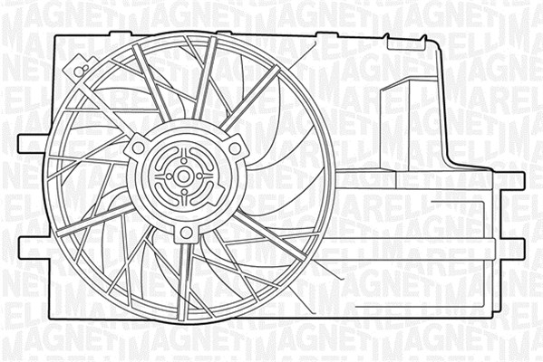 Ventilatorwiel-motorkoeling Magneti Marelli 069422324010